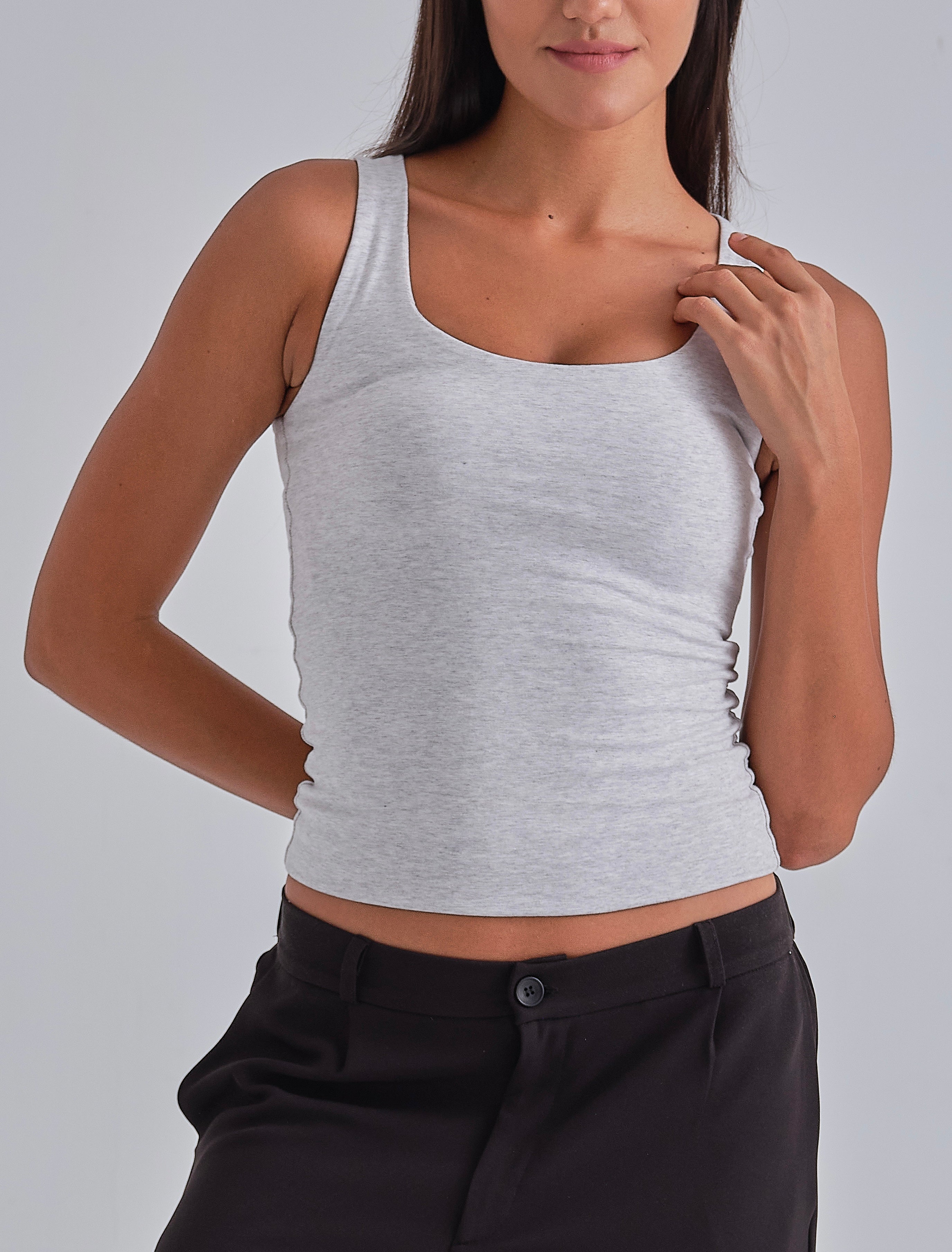 SculptHER Tank Light Grey Top