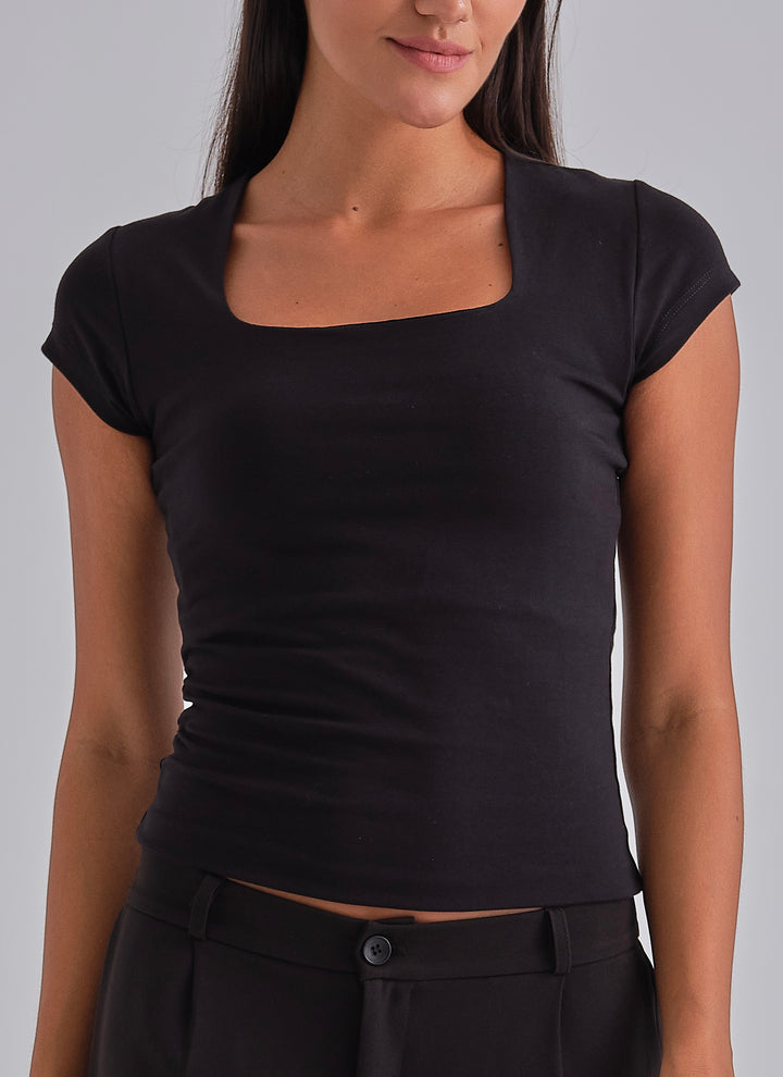 SculptHER Squared Black Top