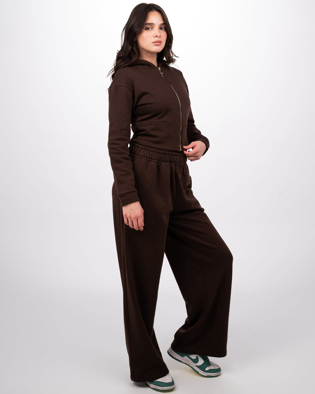 CONTOUR CROPPED JACKET - BROWN