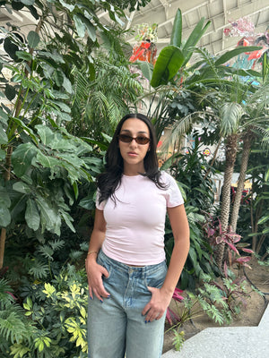 ROUND SCULPT FIT TEE – SOFT PINK