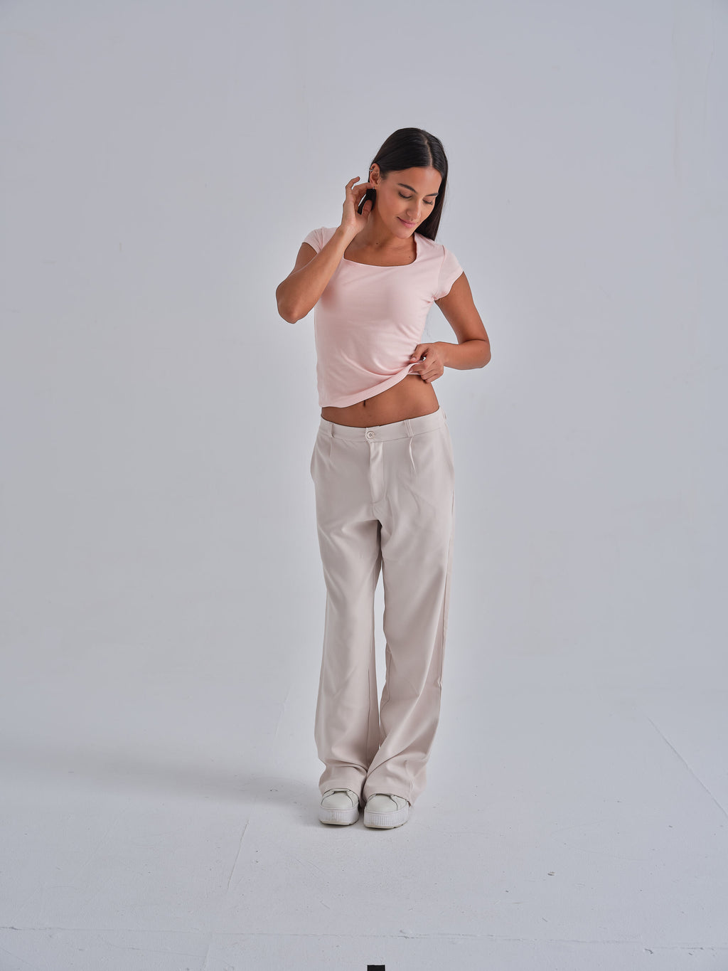 Tailored Beige Pants