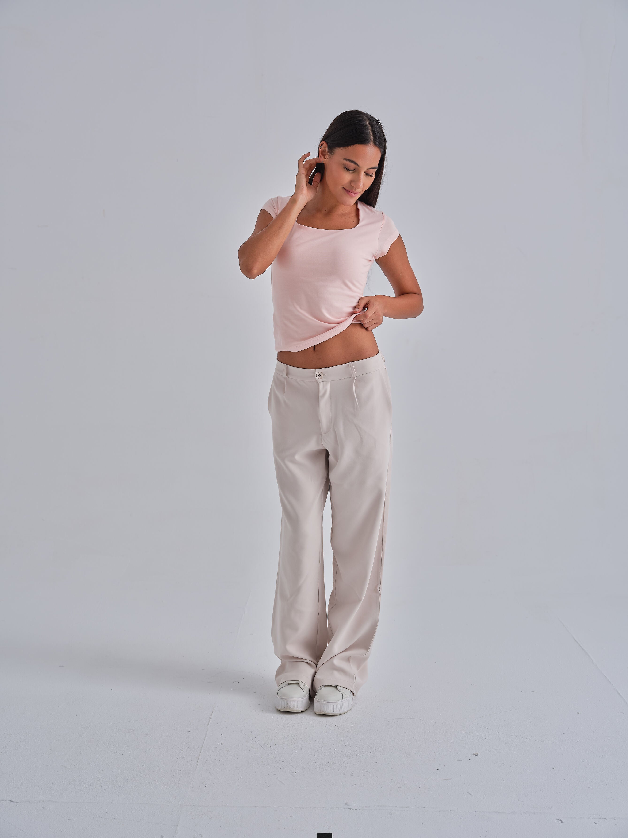 Tailored Beige Pants