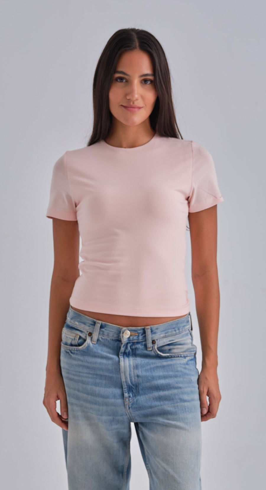 The SculptHER Round Sculpt Fit Tee - Soft Pink