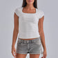 SculptHER Squared White Top