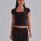 SculptHER Squared Black Top