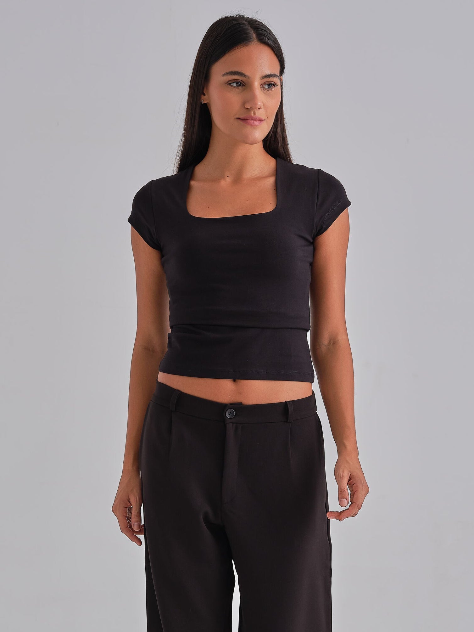 SculptHER Squared Black Top