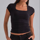 SculptHER Squared Black Top