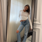 WHITE ZIP-UP TOP